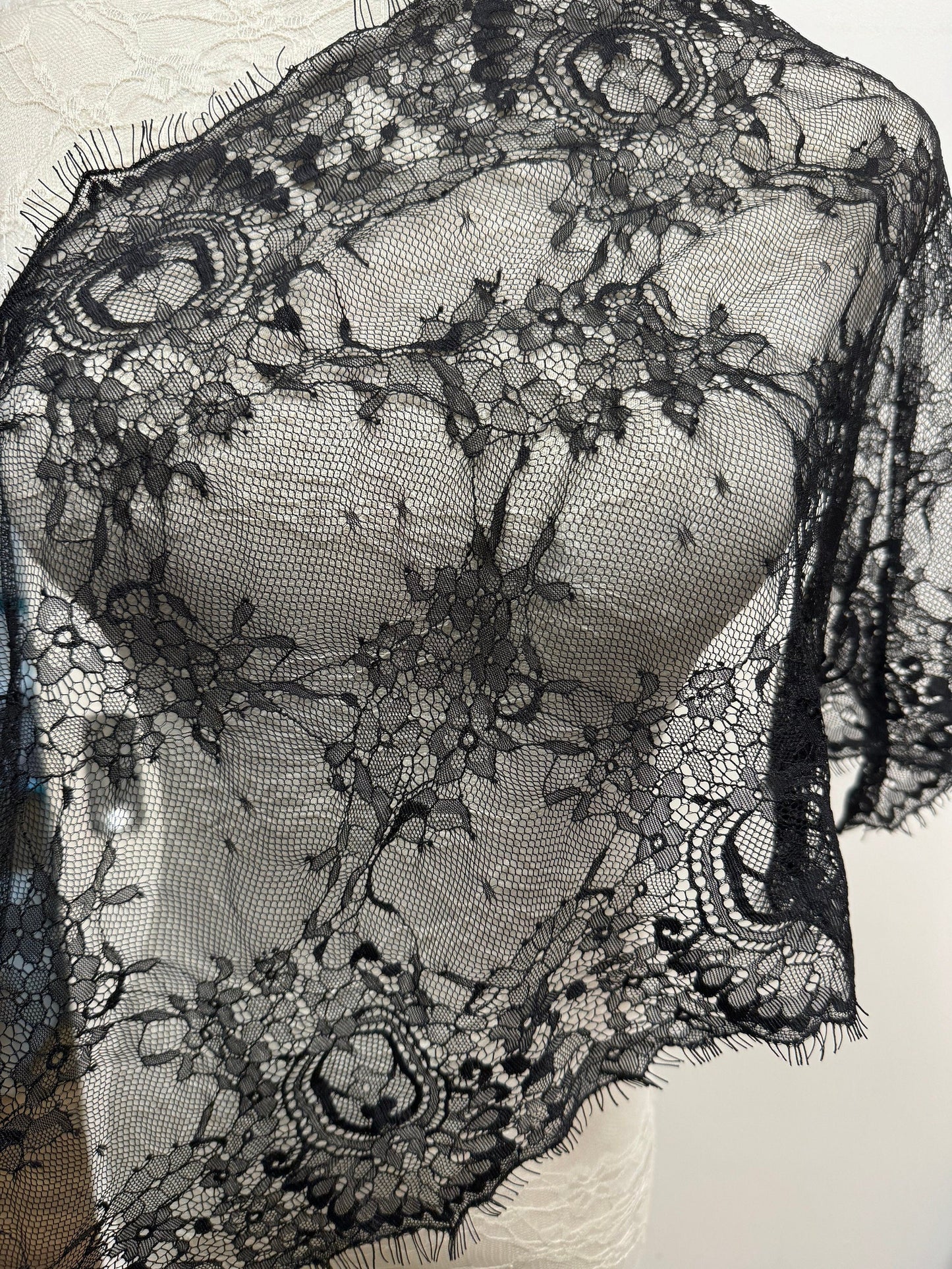 Eyelash lace, lace, black lace, fashion lace, rigid lace, lace