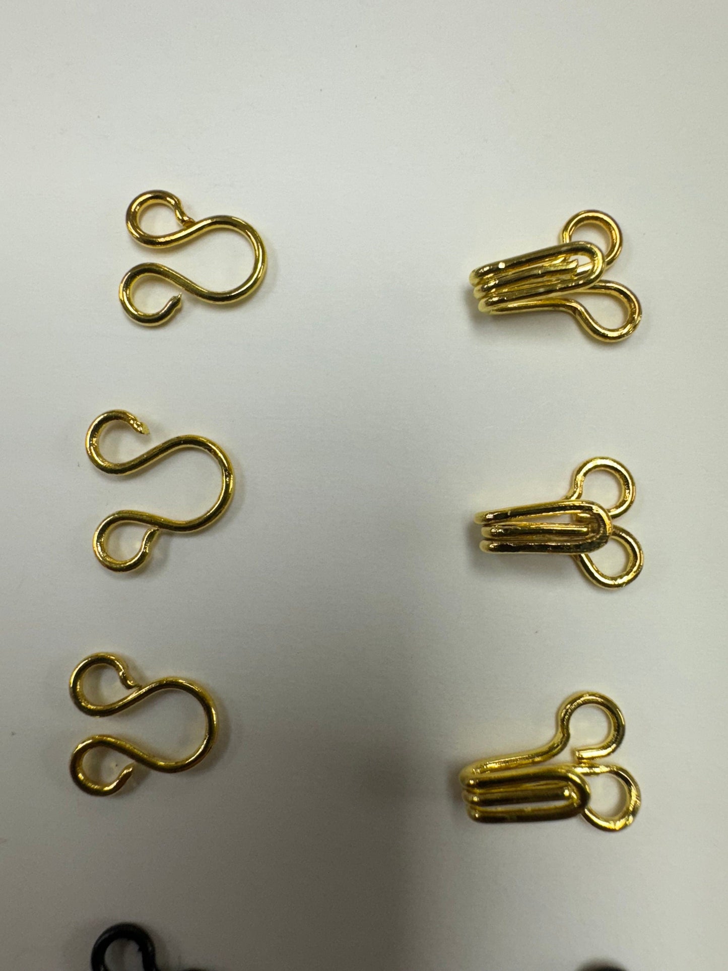 Hook and eye, hooks and eyes, fastening hook and eye, garment fastening, loose hook and eye