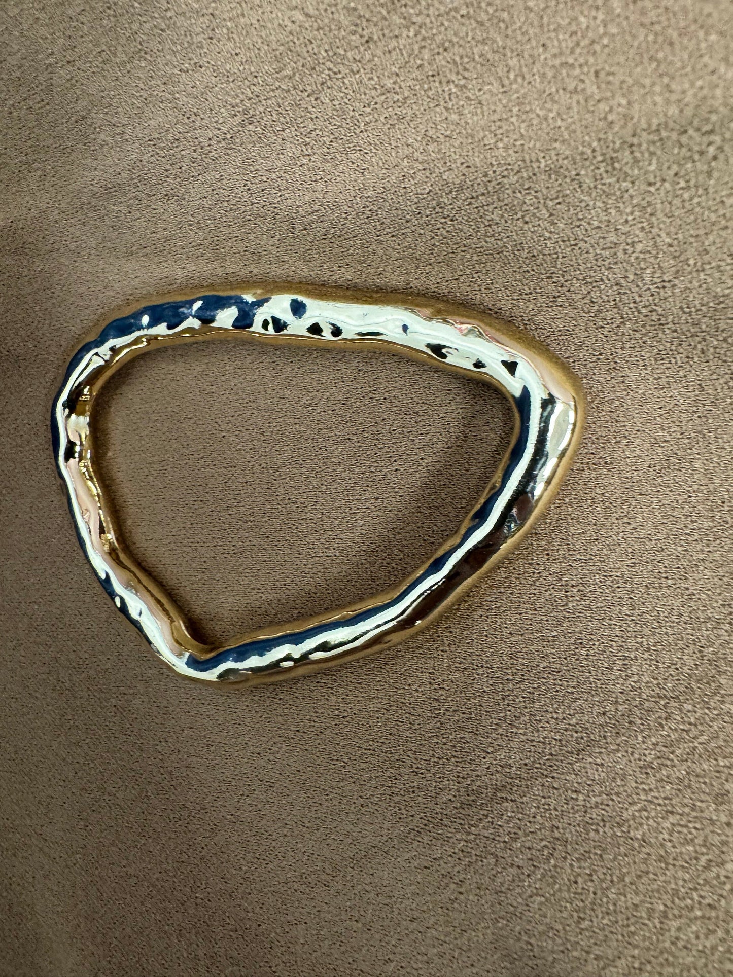 Metal ring, metal buckle, hammered buckle, hammered ring, heavy ring, fashion buckle