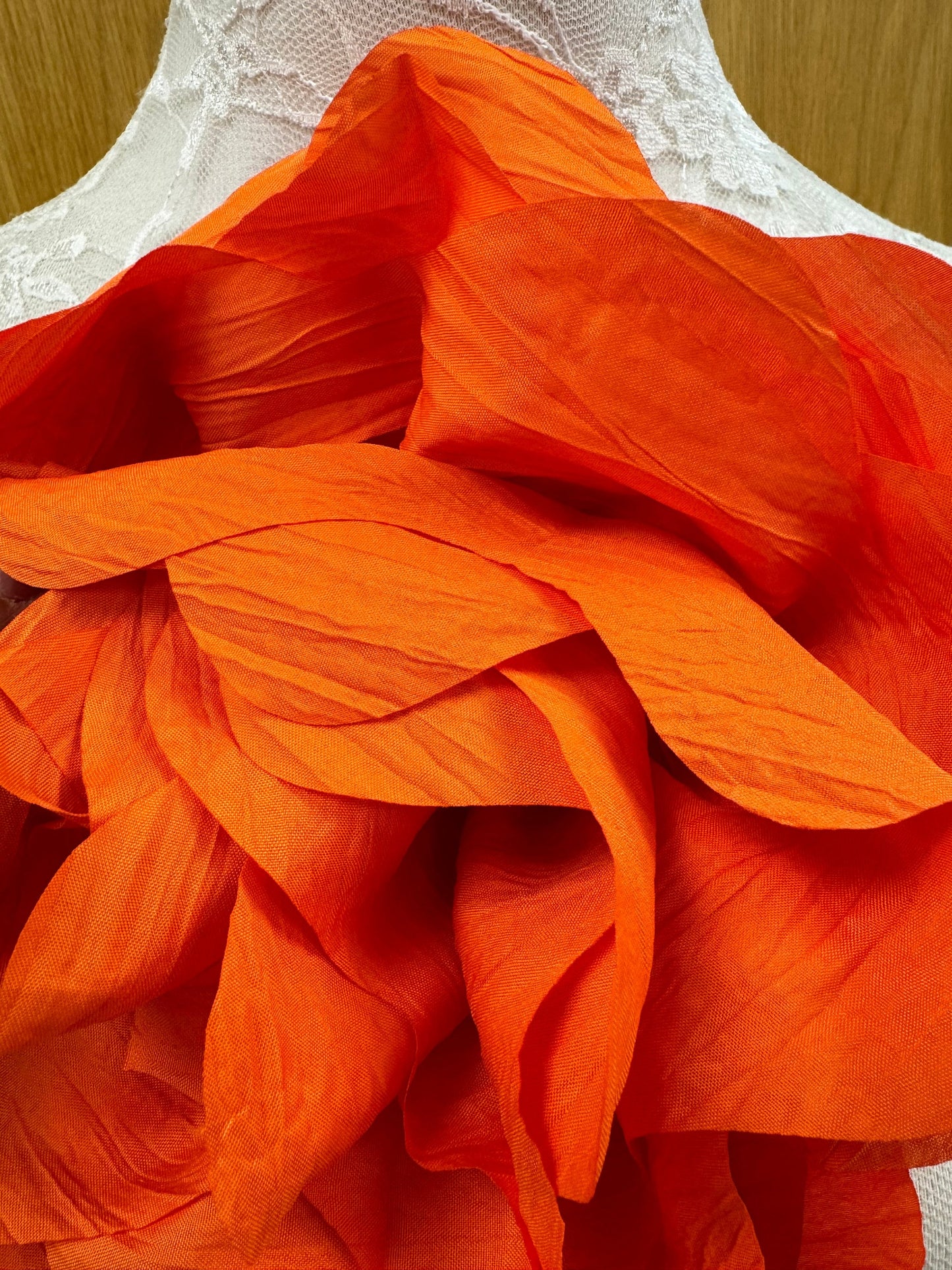 flower, corsage, bridal flower, wedding flower, large corsage, ascot flower, race day flower, accessory, orange flower