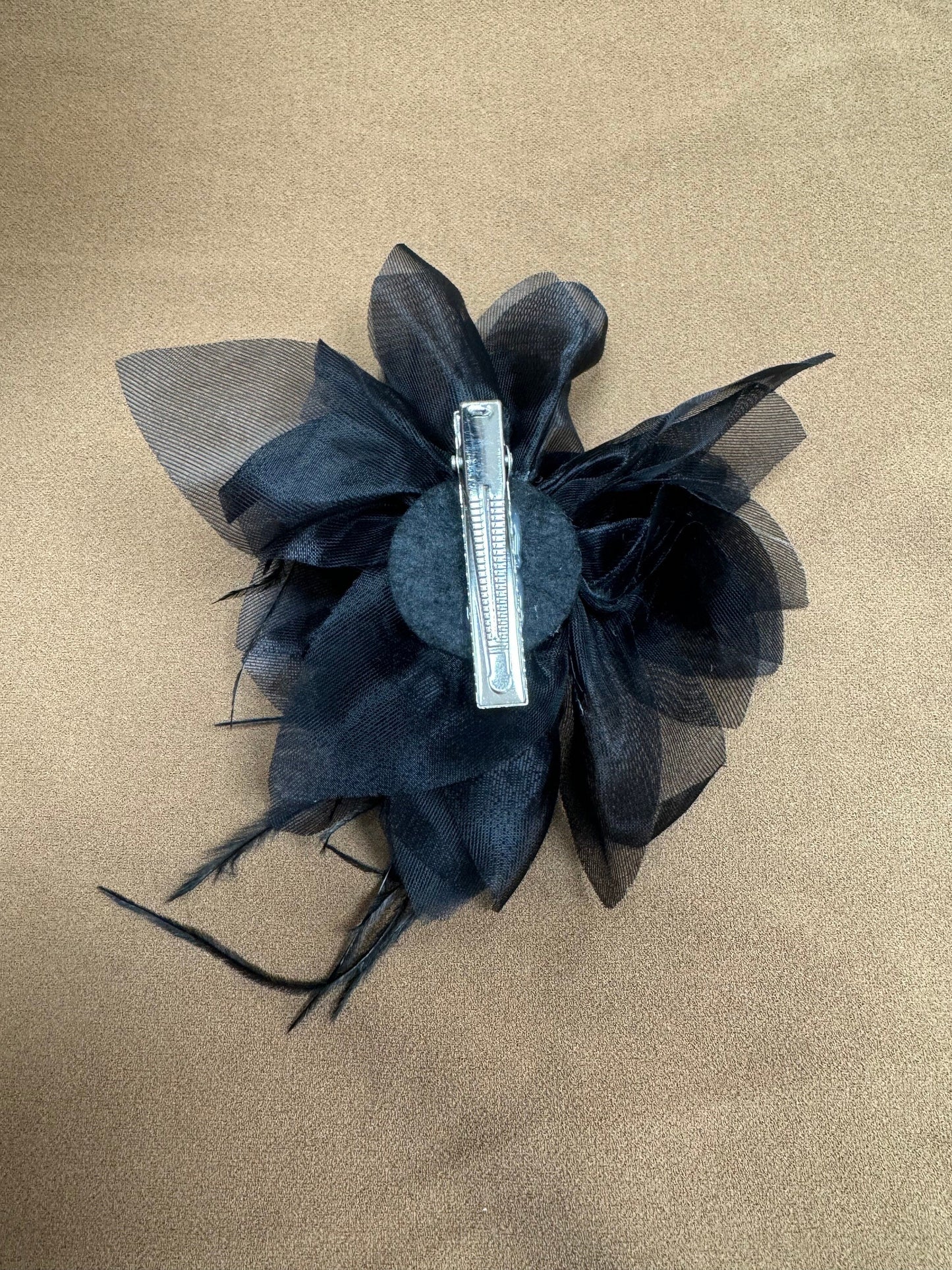 hair clip, corsage hair clip, hair corsage, black hair clip, hair corsage