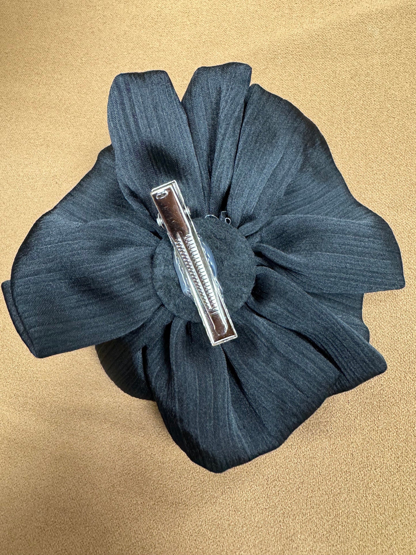 corsage, flower black corsage, rose hair clip, black hair clip, hair accessories