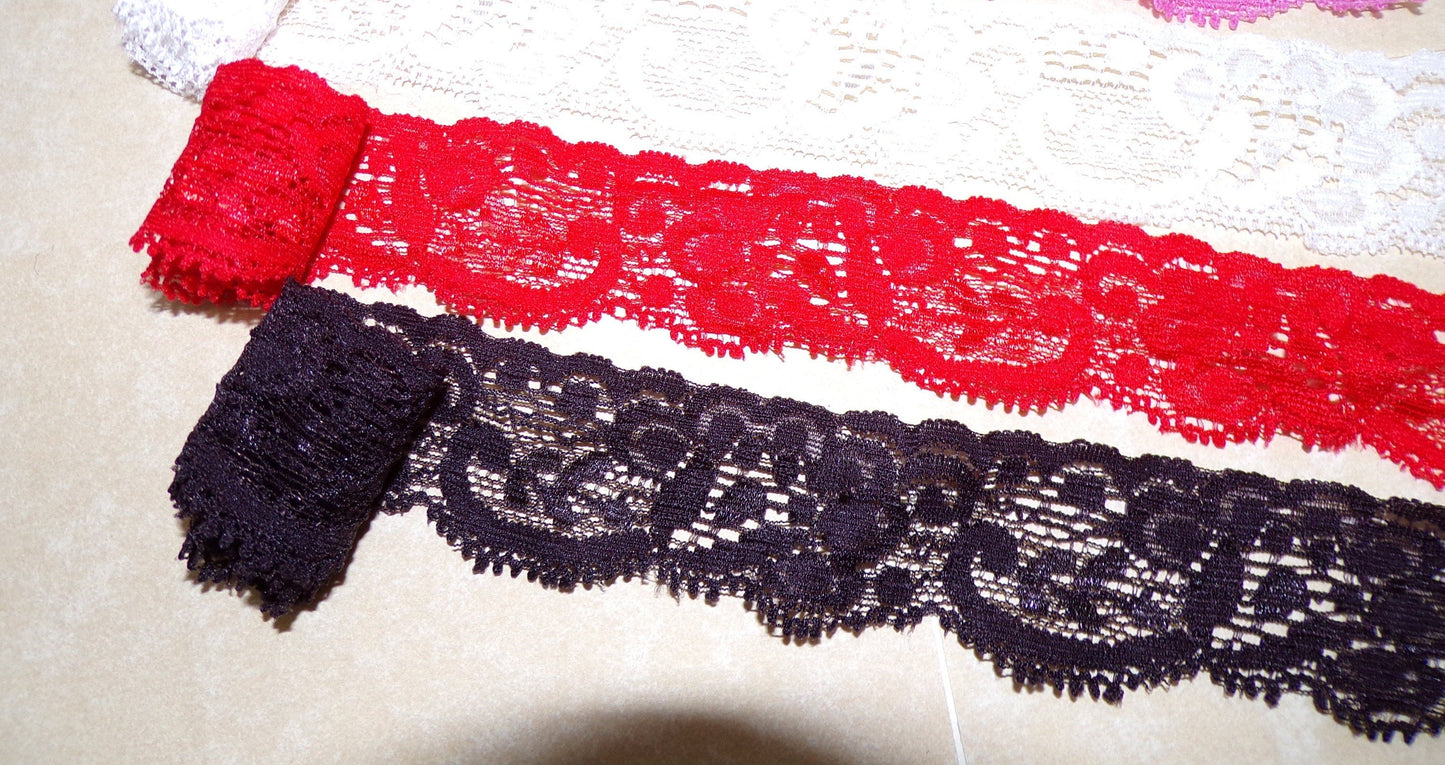 3cm wide Delicate Soft Stretch Lace Trim, lace, lingerie lace, stretch lace, fashion lace