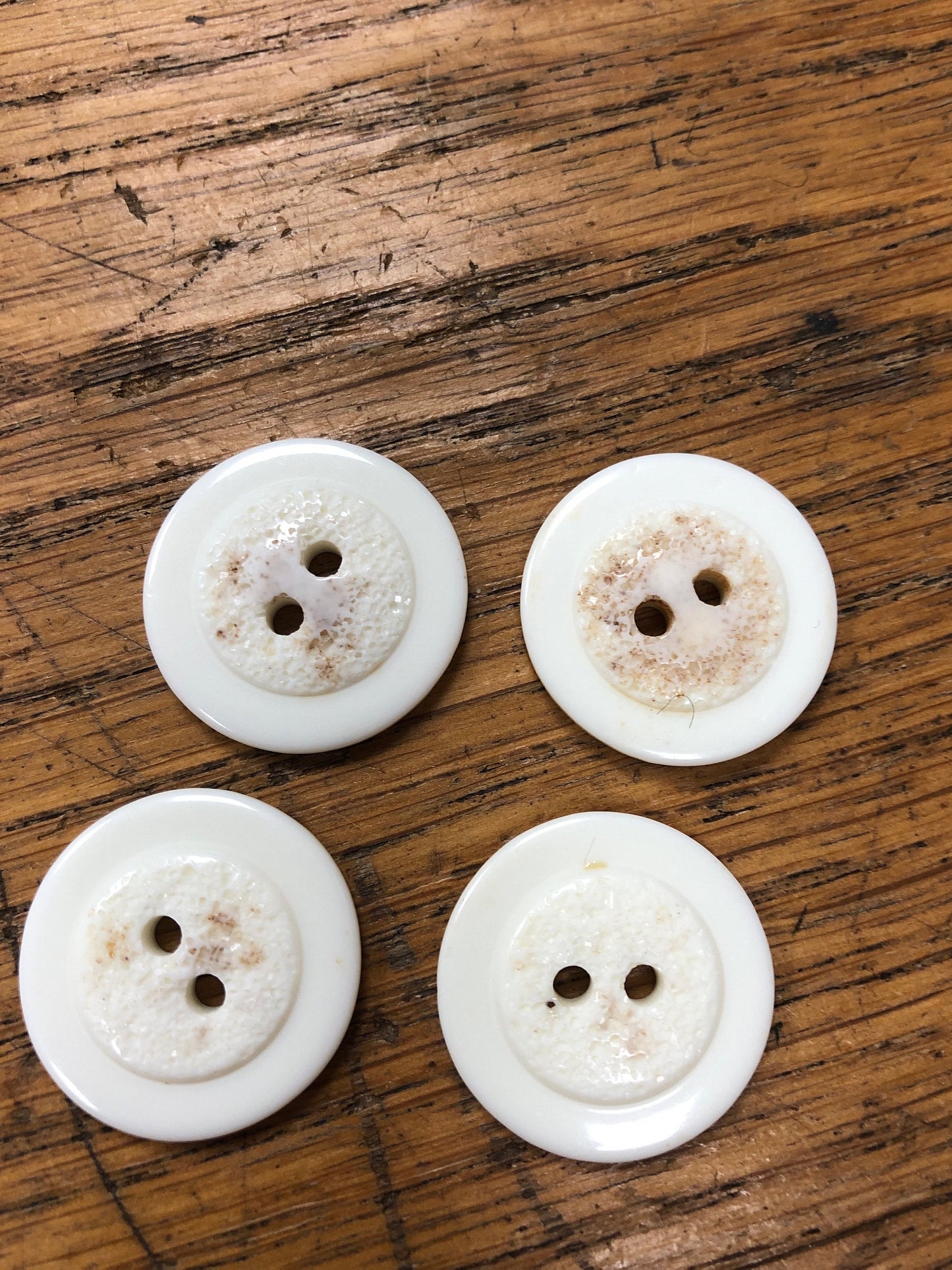 6 pcs, 2-hole 20mm 32L White Buttons, Ideal for Shirts Blouses Trousers Cardigans Coats & Craft