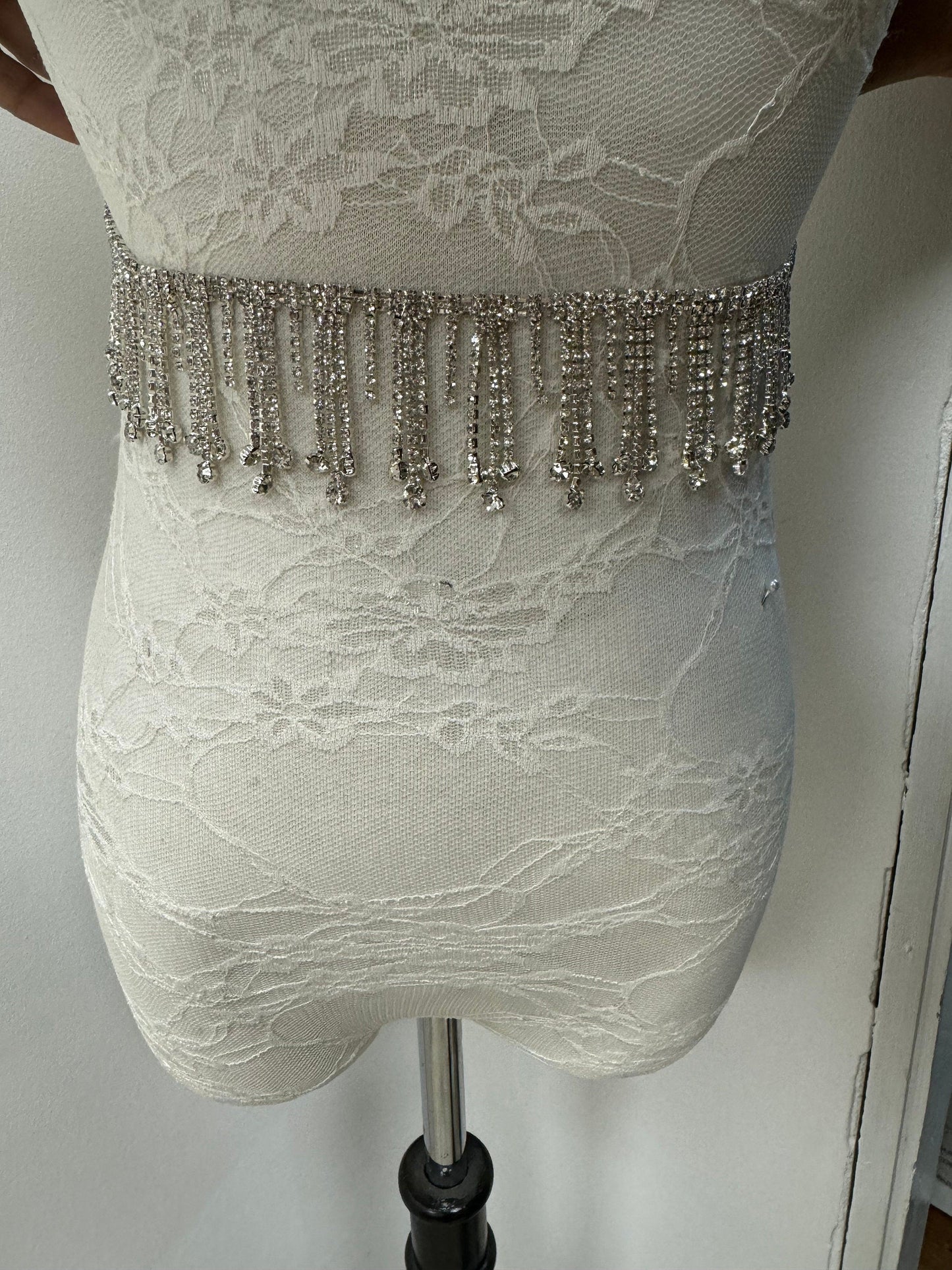 diamante fringe, tear drop fringe, rhinestone fringe, embellishment fringe
