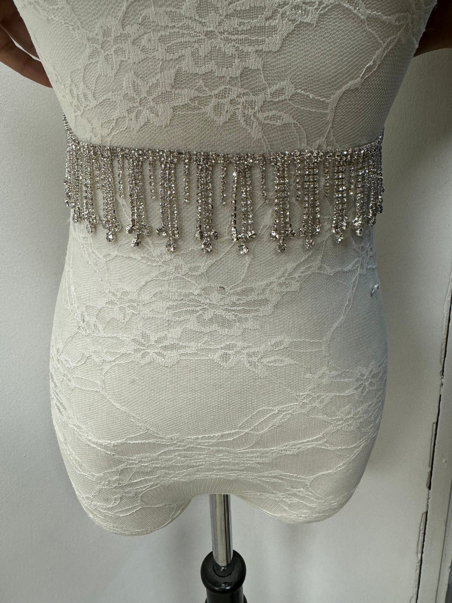 diamante fringe, tear drop fringe, rhinestone fringe, embellishment fringe