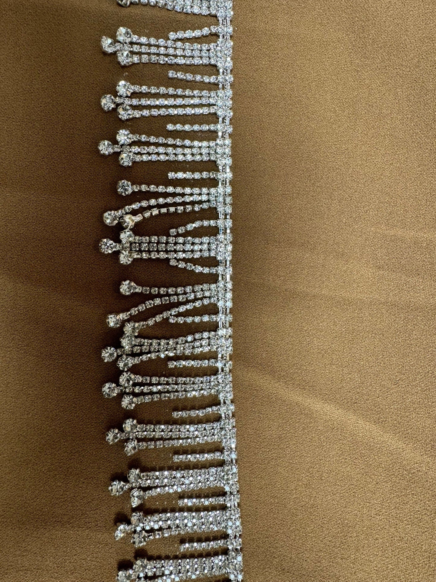 diamante fringe, tear drop fringe, rhinestone fringe, embellishment fringe