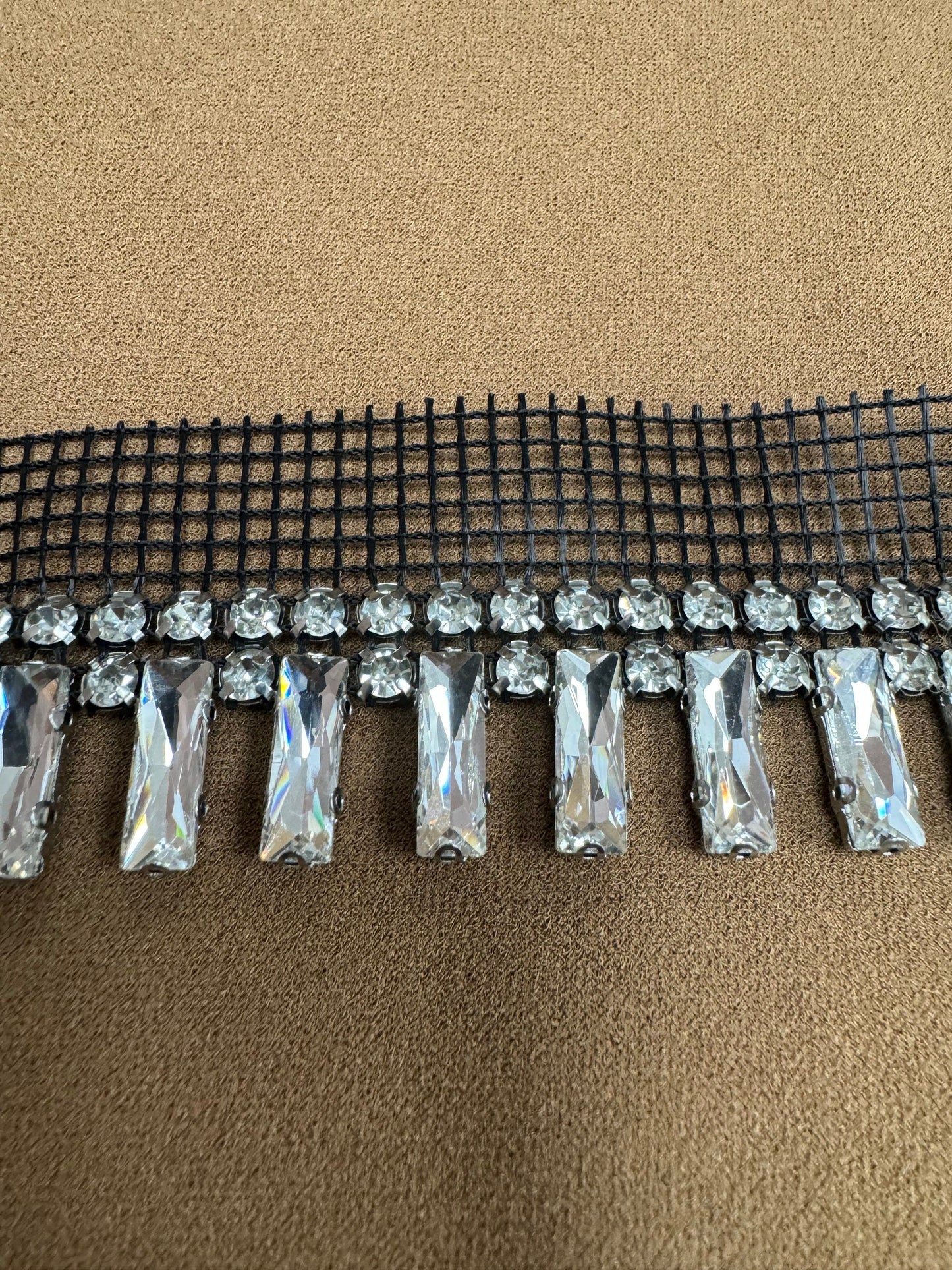 diamante tape, embellishment, rhinestone embellishment, fashion diamanté, diamanté on mesh