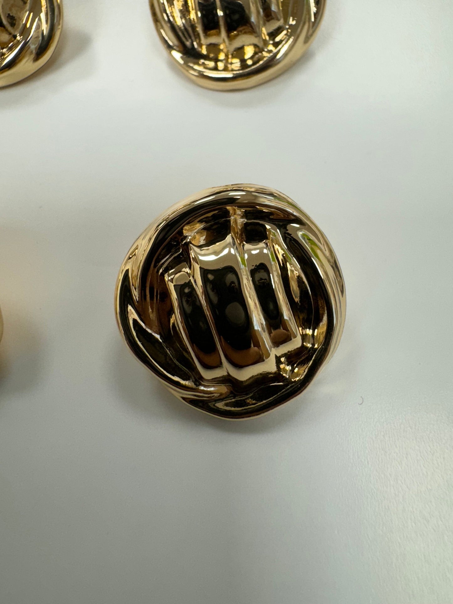 metal buttons, 32L buttons-20mm gold buttons, jacket buttons, coat buttons, hammered look buttons