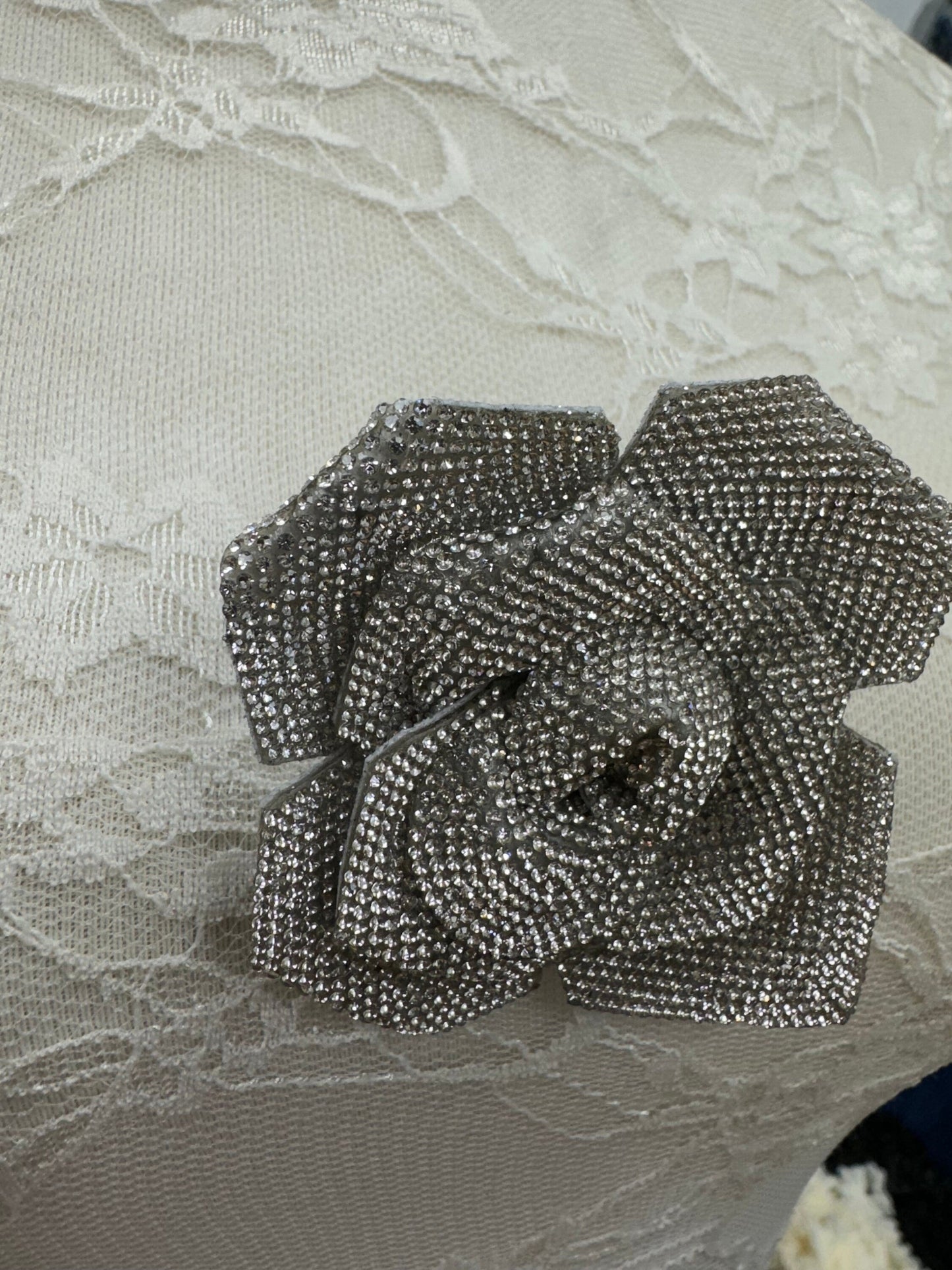 diaamnte corsage, rhinestone flower pin, brooch, wedding corsage, prom corsage