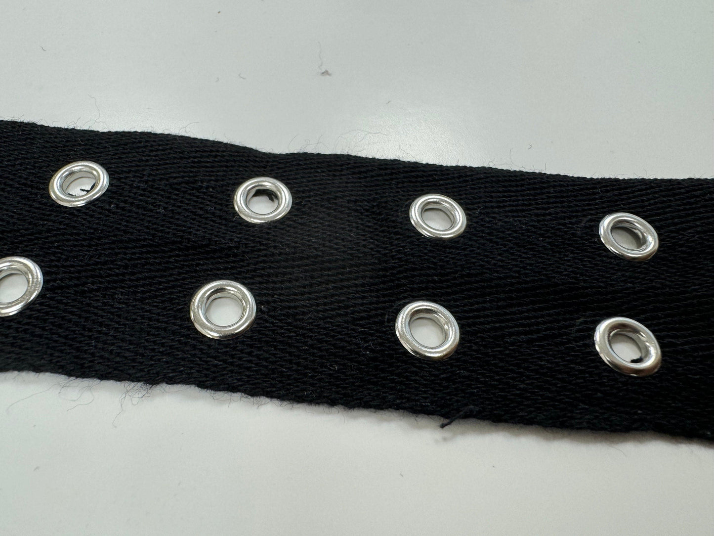 eyelet tape, double row eyelet tape, eyelets, corset tape
