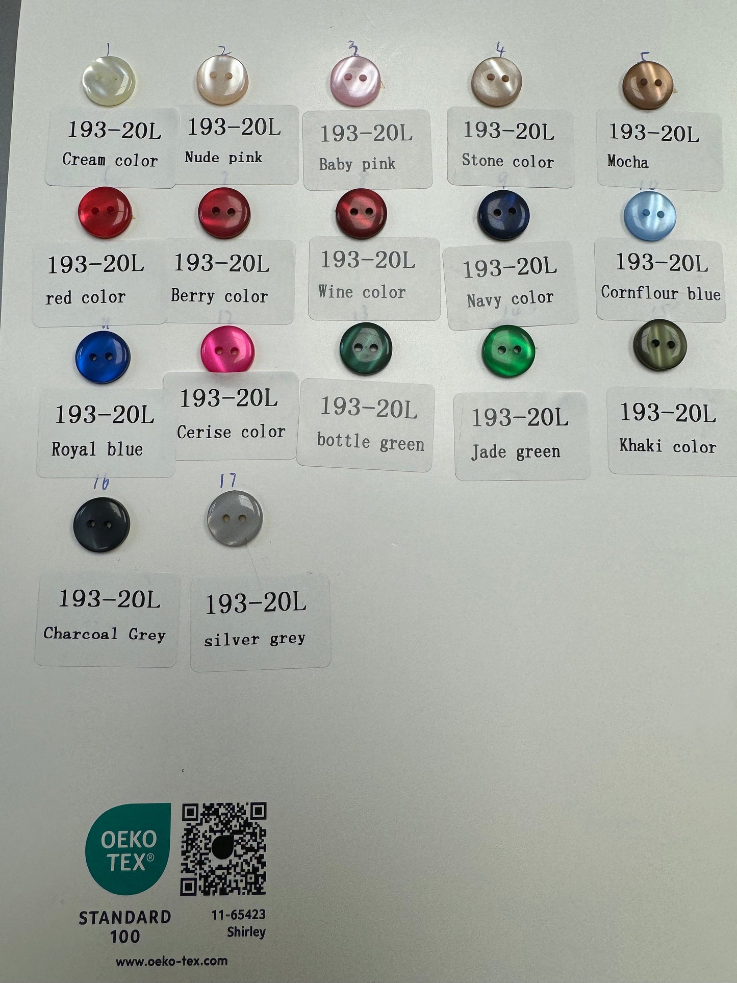 20L buttons, buttons, shirt buttons, coloured buttons, blouse buttons, 12.5mm buttons