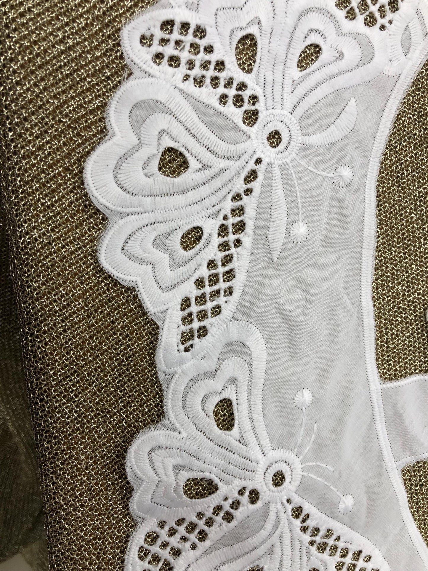 cotton white lace, neck trim, appliqué neck accessorie