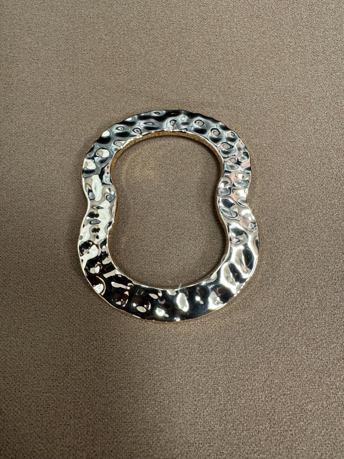 hammered ring, buckle, swimwear buckle, ring
