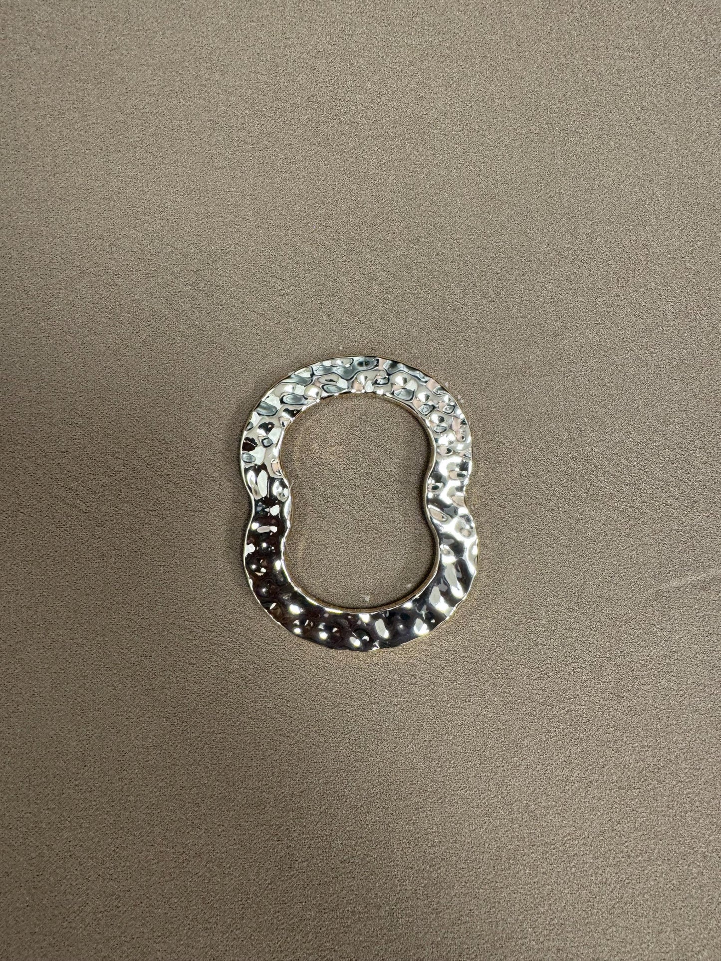 hammered ring, buckle, swimwear buckle, ring