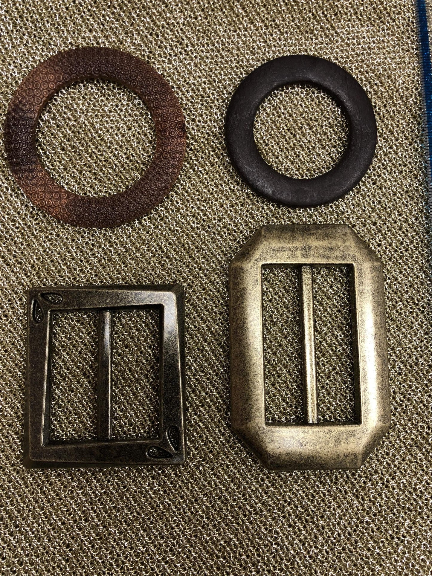 4 styles of buckles, antique buckles, plastic
