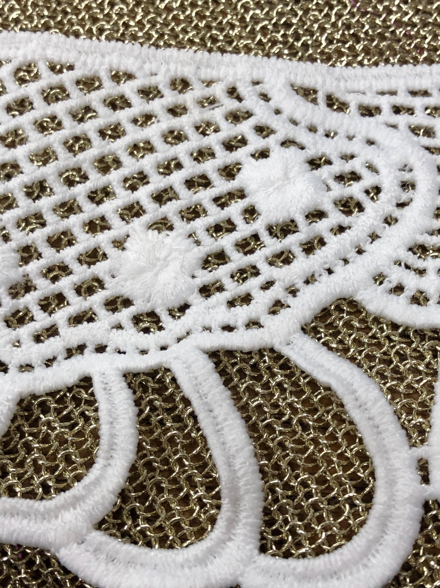 neck appliqué, cotton neck trim, lace neck accessorie