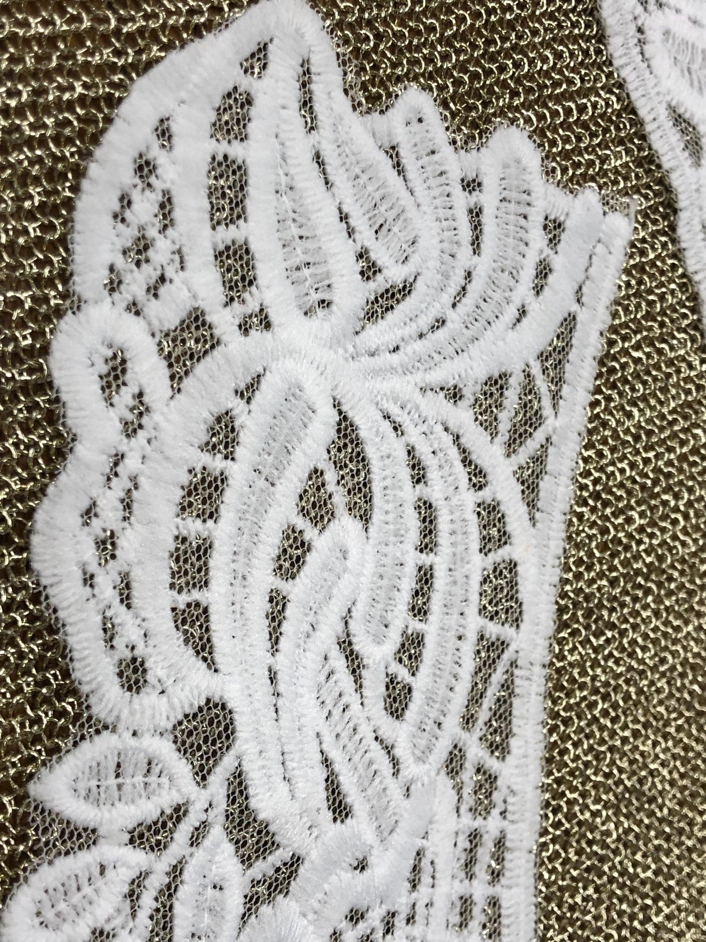 neck trim, cotton appliqué, white neck accessorie, cotton lace,