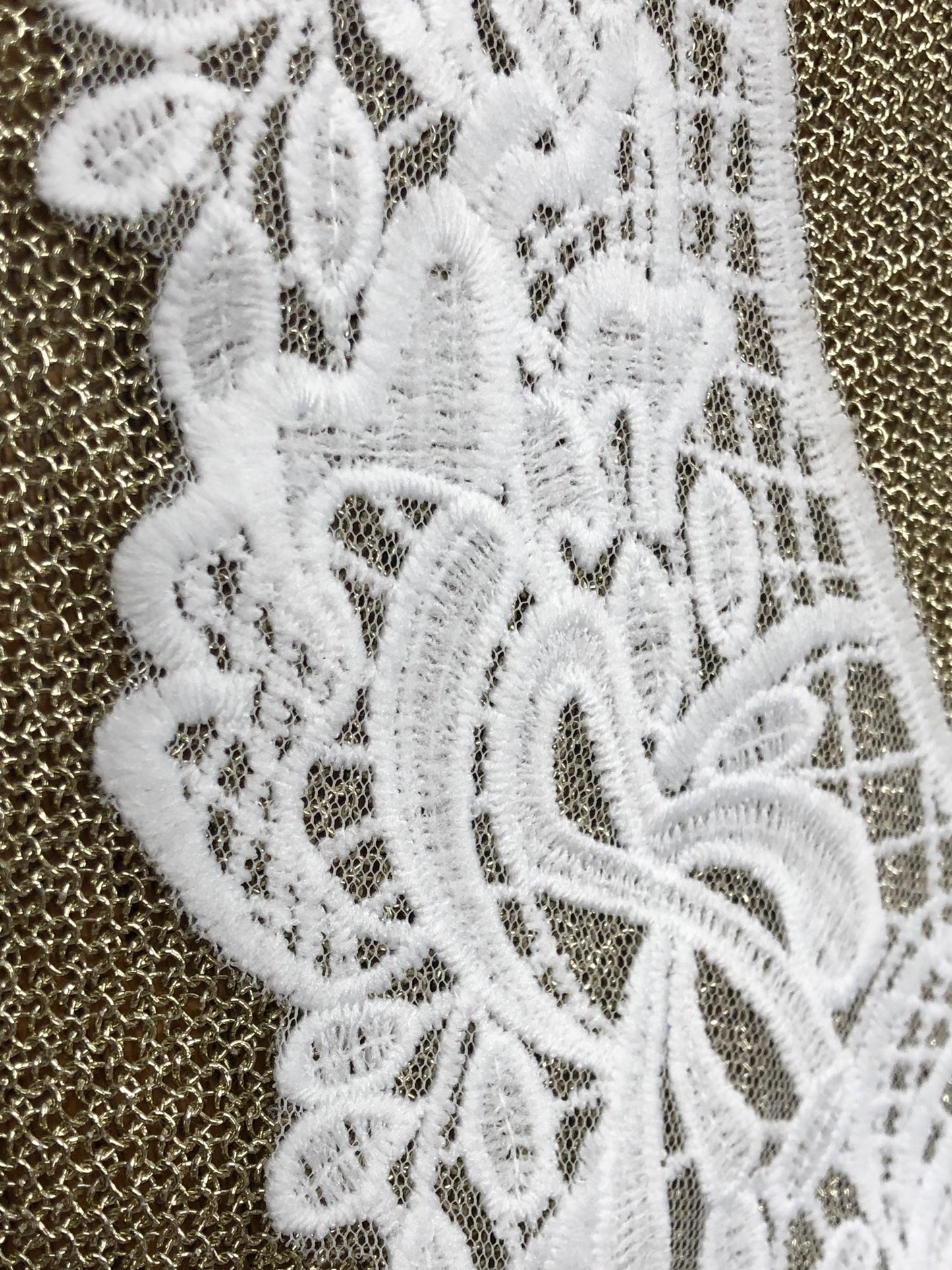 neck trim, cotton appliqué, white neck accessorie, cotton lace,