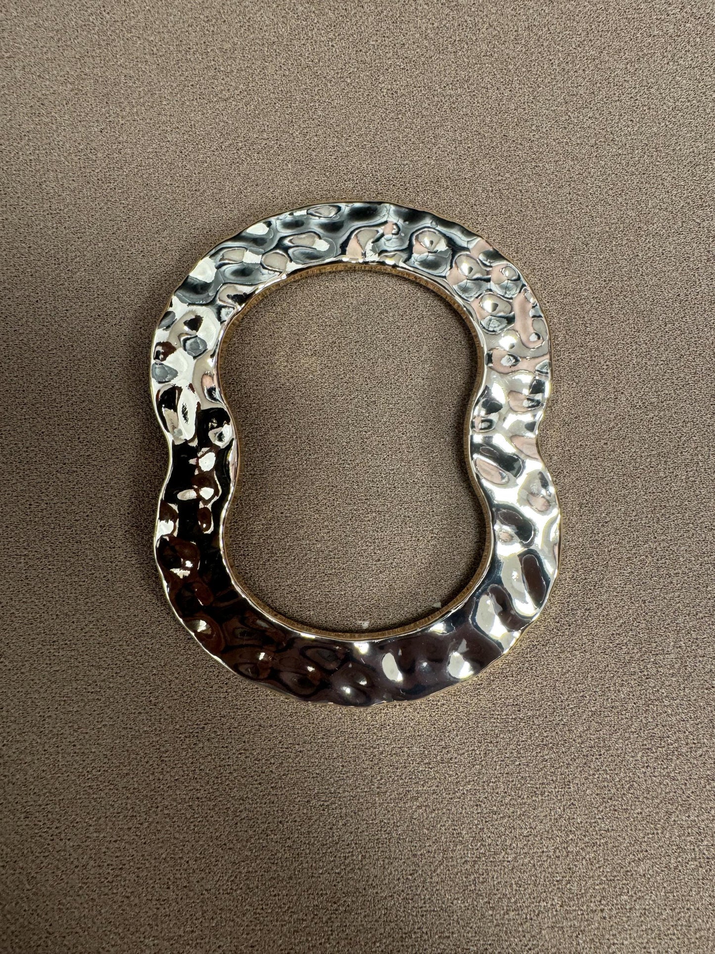 hammered ring, buckle, swimwear buckle, ring