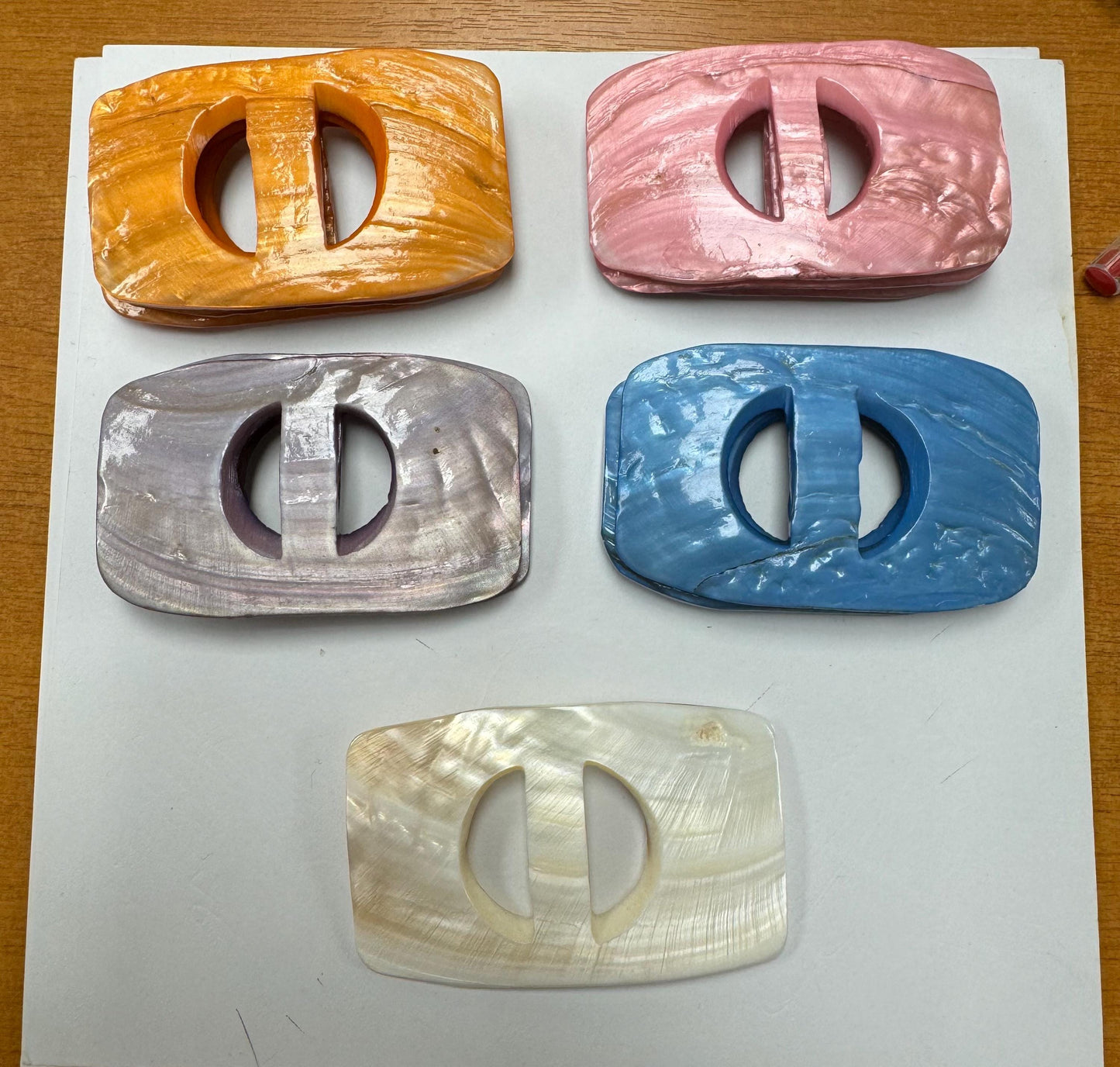 shell buckles, swimwear buckles, natural buckles