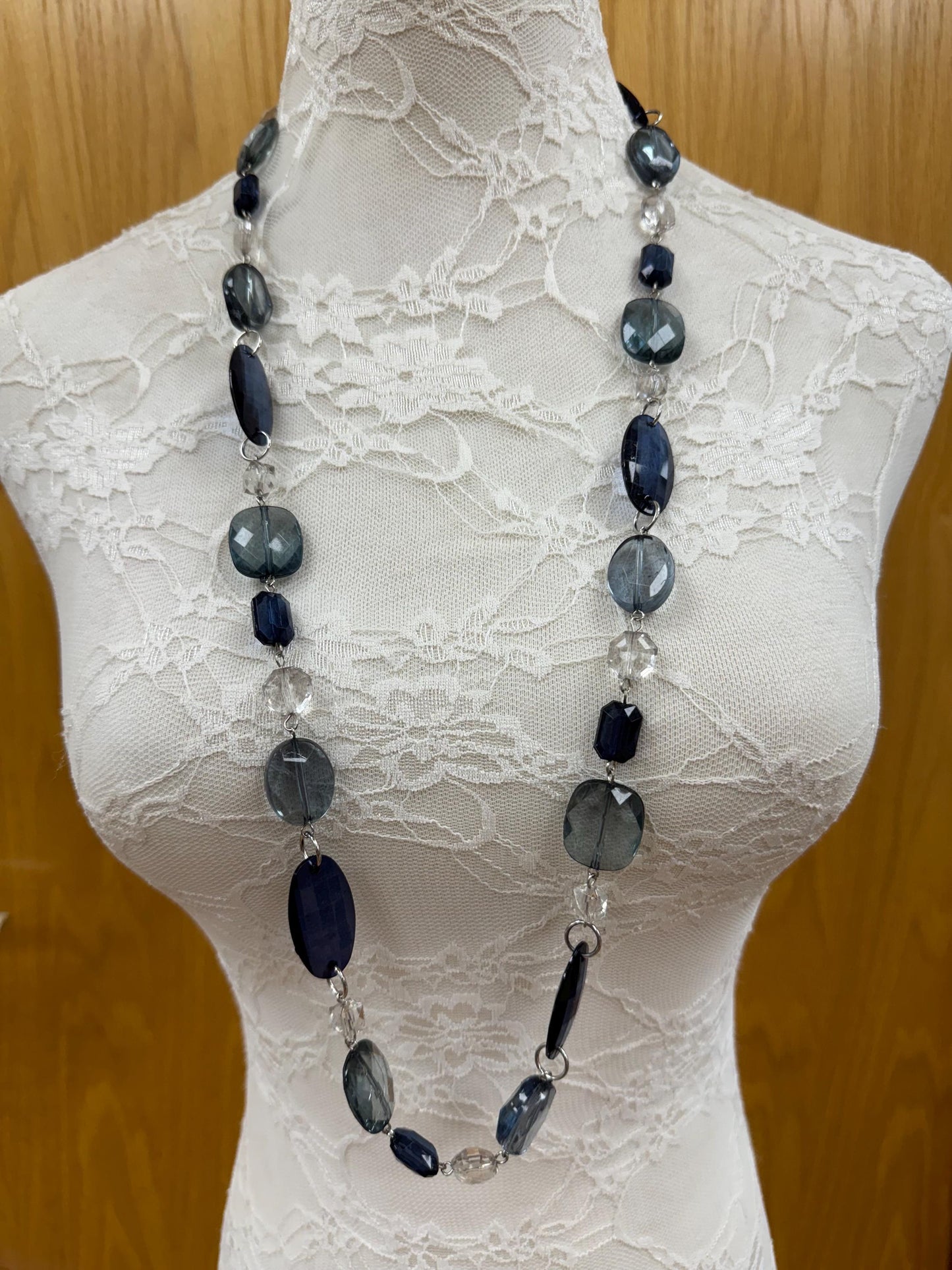 necklace. blue neckalce