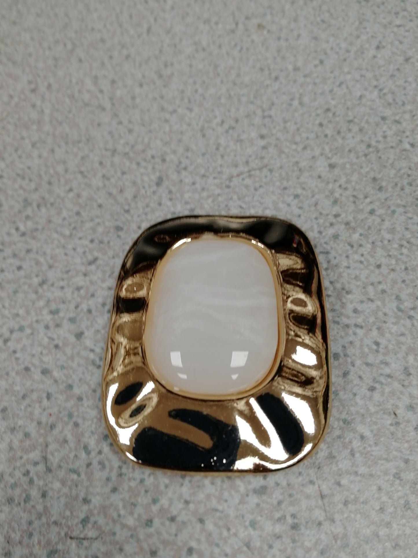 White Stone Buckle, Gold Buckle, Bar Buckle