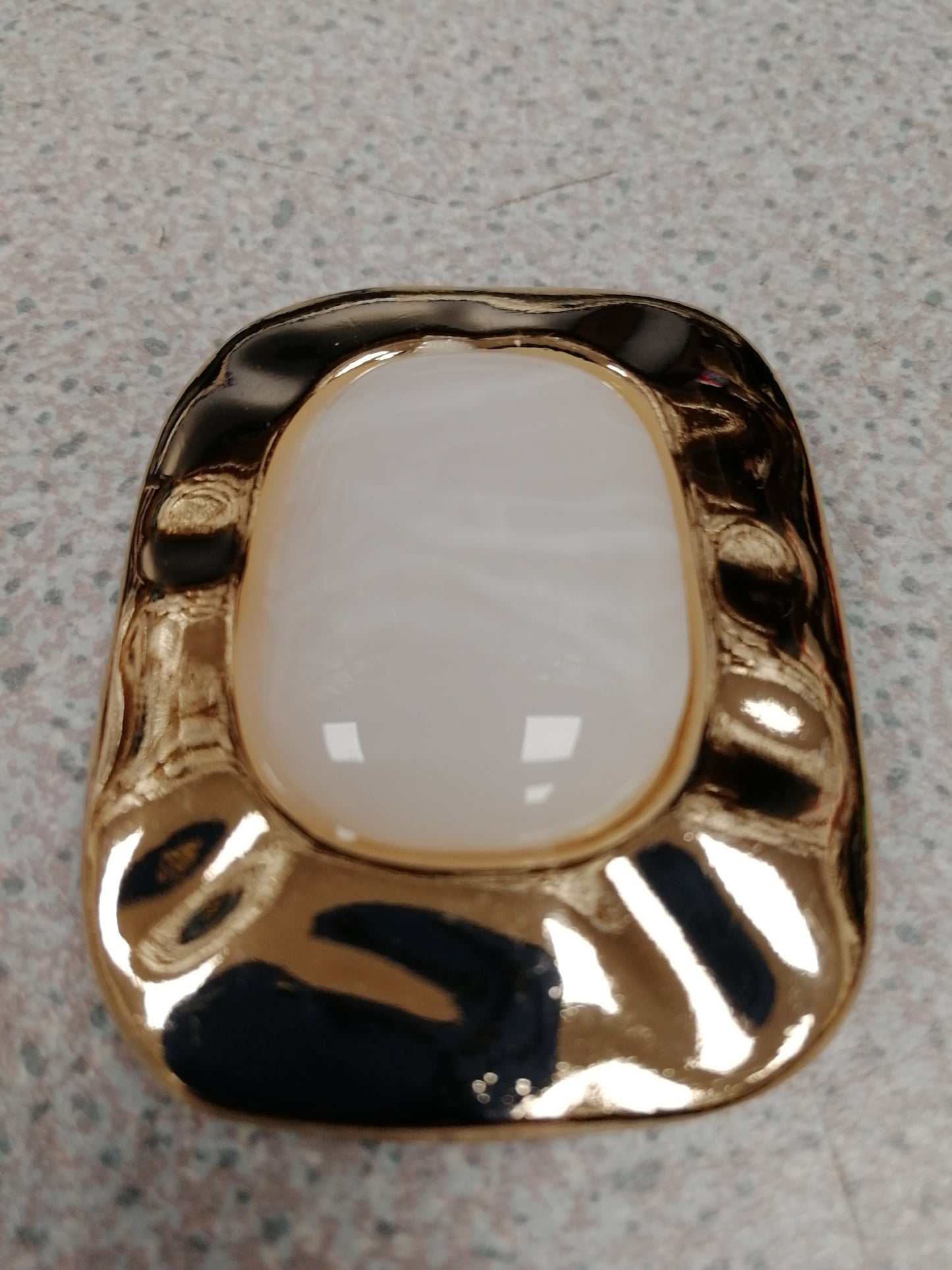White Stone Buckle, Gold Buckle, Bar Buckle