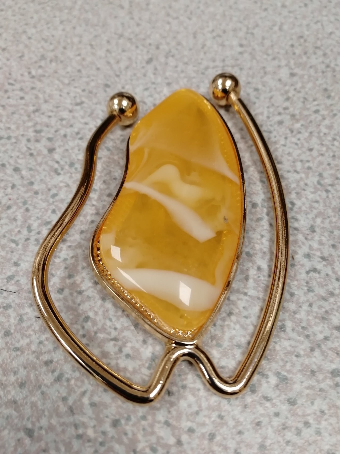 Misshapen Stone Buckle, Gold Buckle, Buckle, Bulldog Buckle
