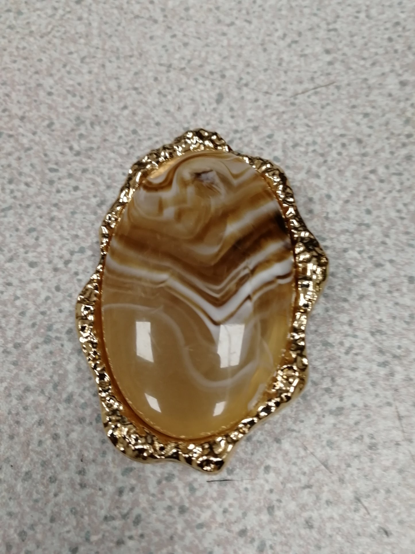 oval shape Buckle with stone