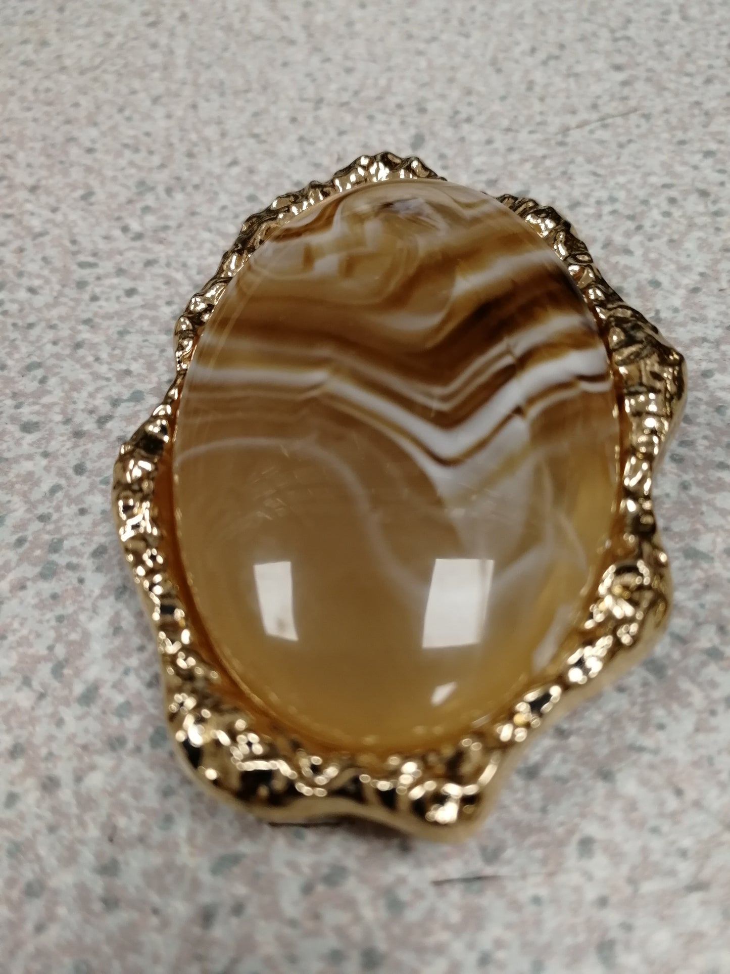 oval shape Buckle with stone