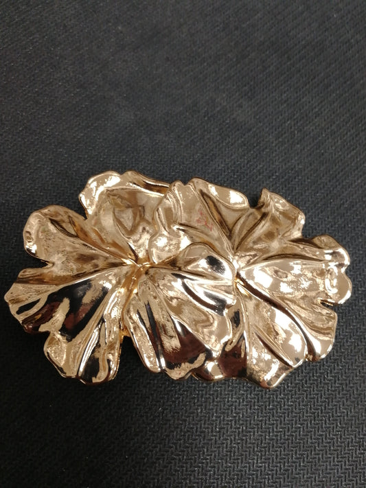Double Leaf buckle , odd buckle, Patterned buckle, buckles, swimwear buckle, fashion buckle, gold buckle,
