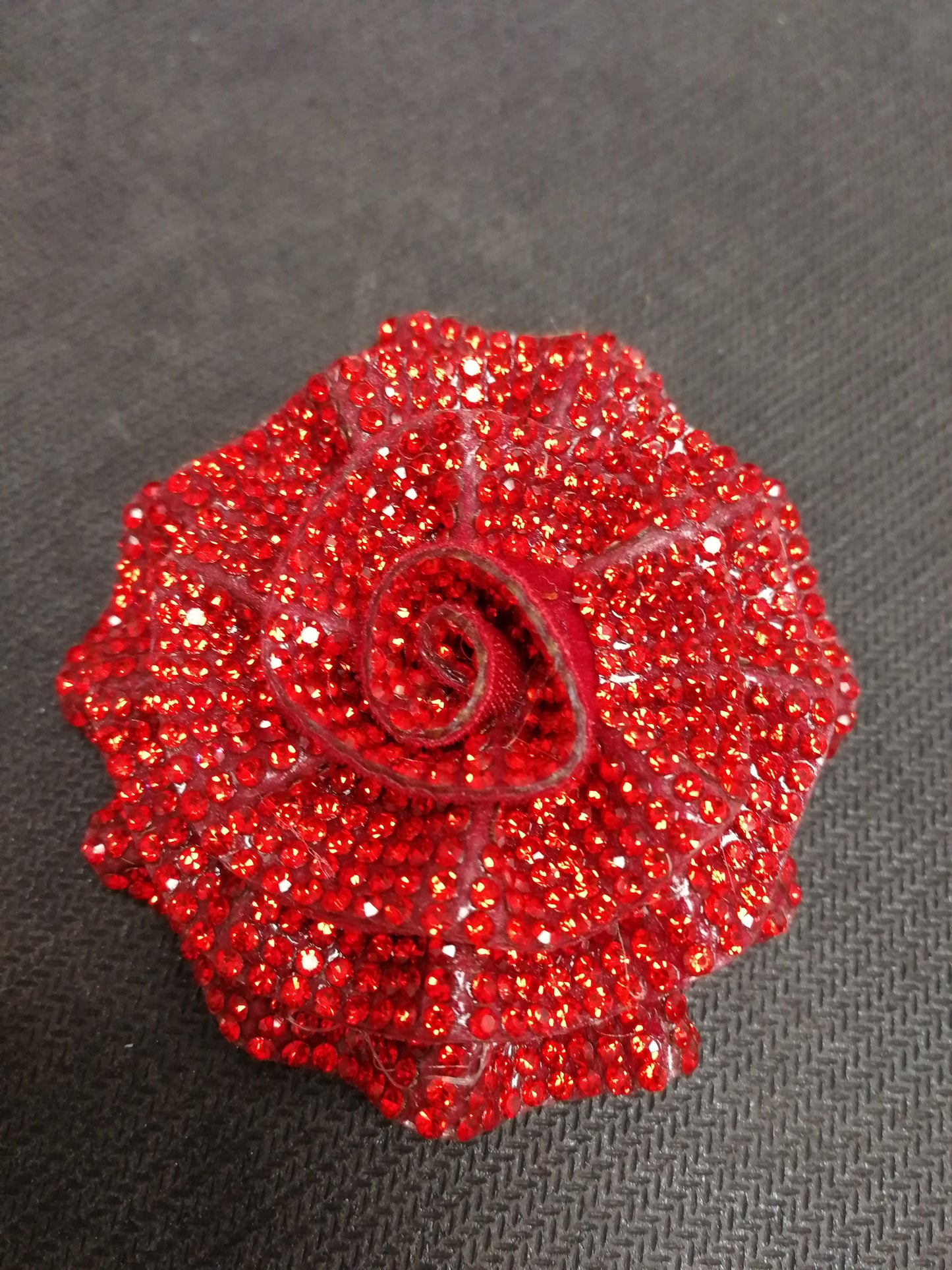Glittering Red Rose , Wedding Corsage, Wedding Accessories, Flowers Hairgrip