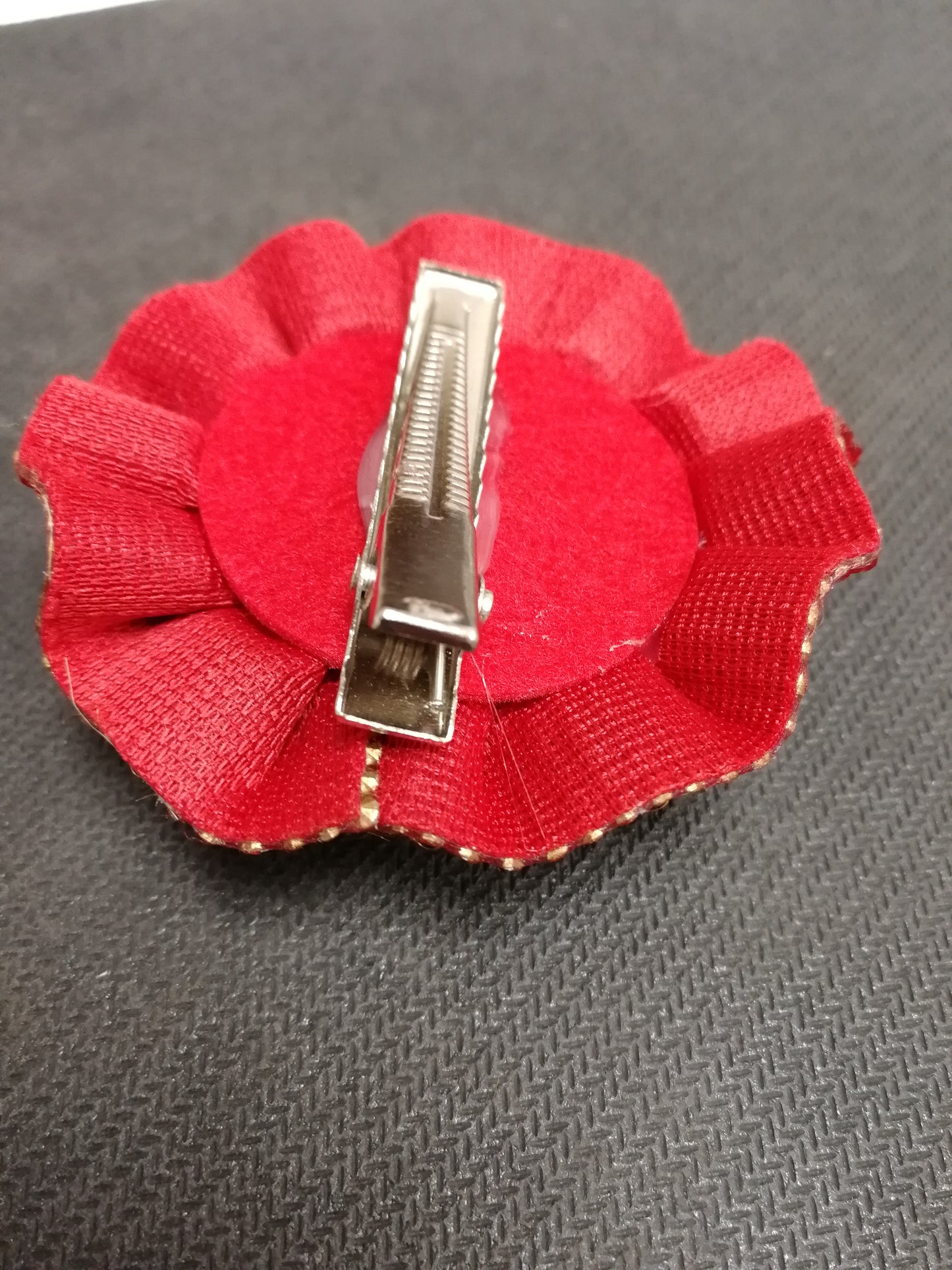 Glittering Red Rose , Wedding Corsage, Wedding Accessories, Flowers Hairgrip