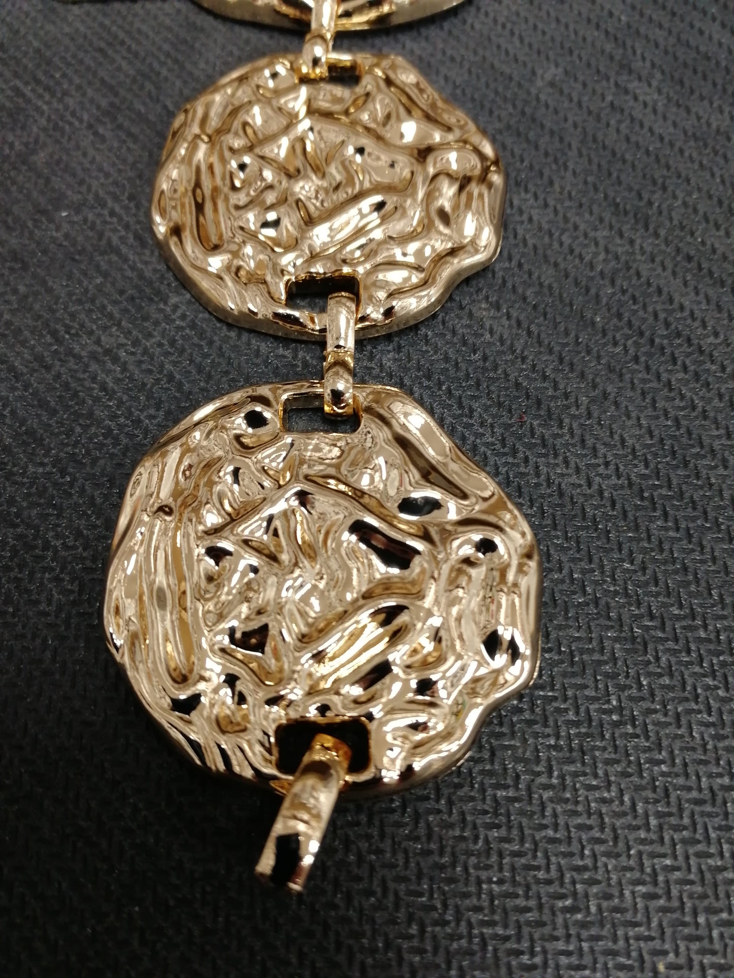 Hammered Round, odd buckle, hammered face buckle, buckles, swimwear buckle, fashion buckle, gold buckle, Large