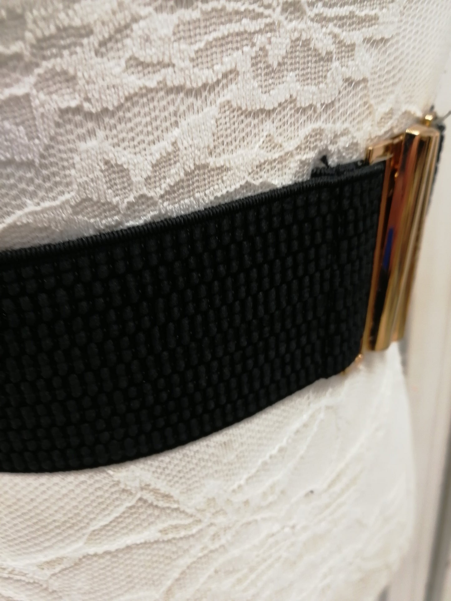 elastic belt, elastic belt, wide belt, Gold clasp Elastic belt