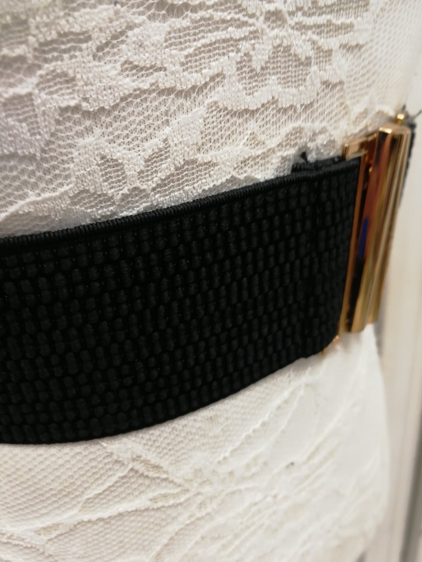 elastic belt, elastic belt, wide belt, Gold clasp Elastic belt