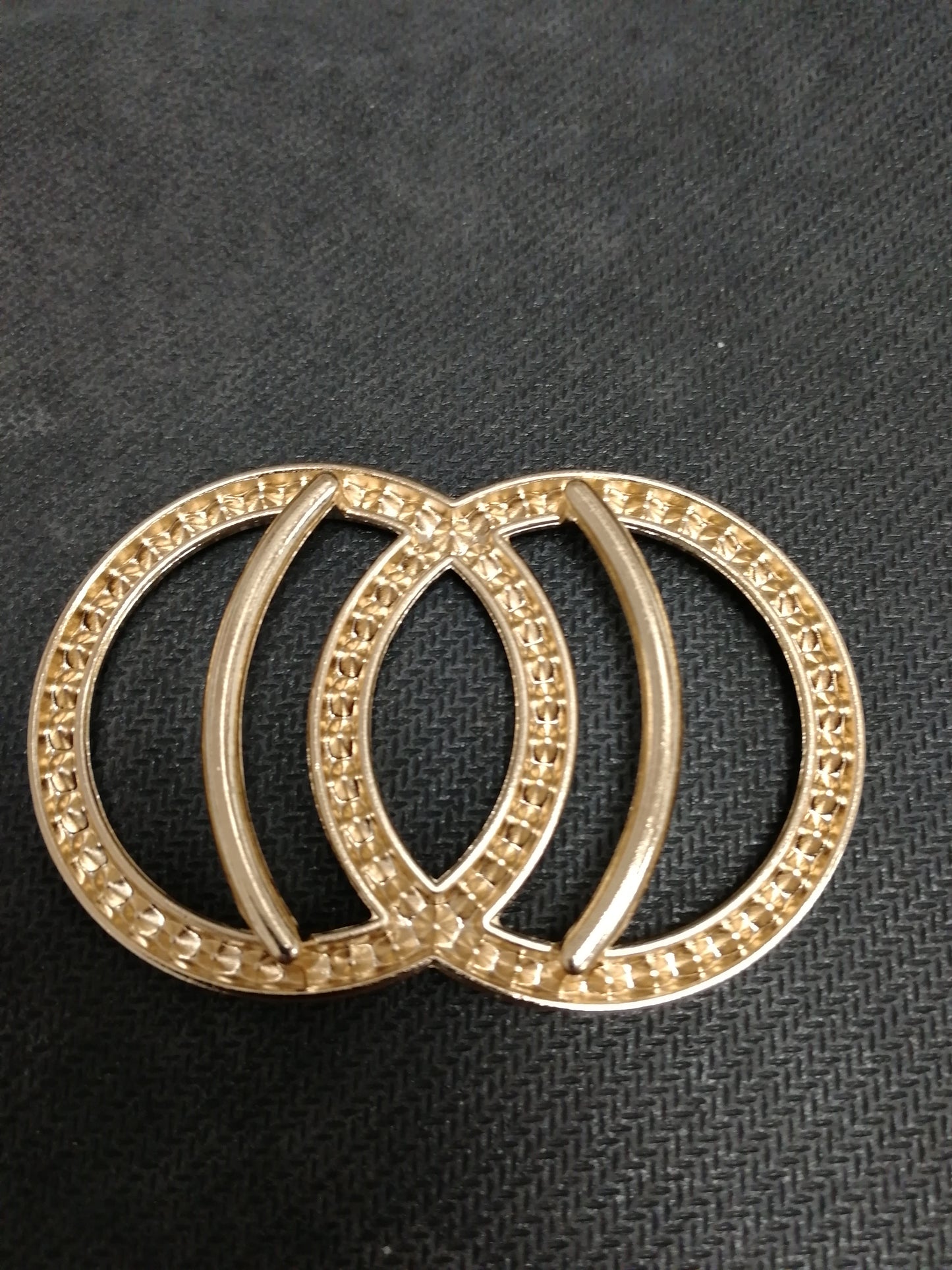 Double Circle Diamanté Rhinestone Metal Buckle, Decorative Buckle, Metal Buckle, Diamanté Buckle
