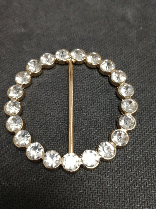 Circle Diamanté Rhinestone Metal Buckle, Decorative Buckle, Metal Buckle,