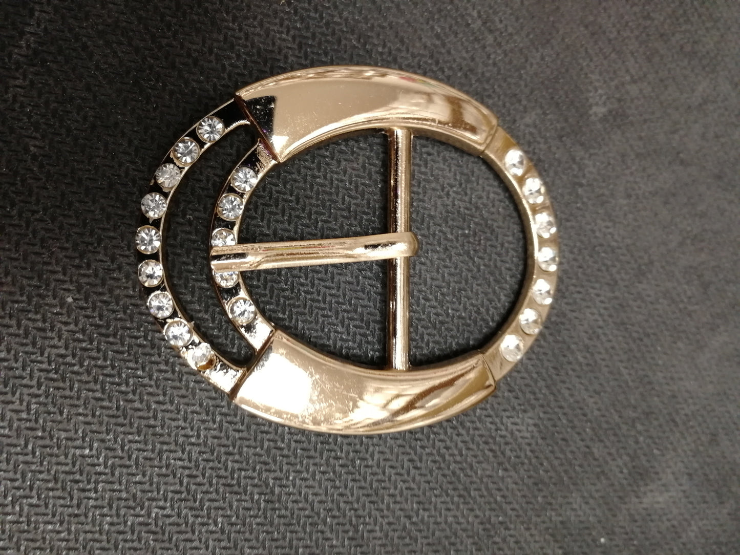 Oval Diamanté Rhinestone Metal Buckle with prong, Decorative Buckle, Metal Buckle, Diamanté Buckle