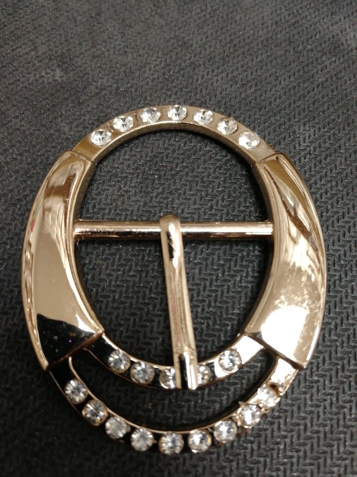 Oval Diamanté Rhinestone Metal Buckle with prong, Decorative Buckle, Metal Buckle, Diamanté Buckle