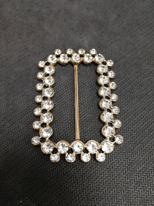 Rectangle Diamanté Rhinestone Metal Buckle, Decorative Buckle, Metal Buckle, Diamanté Buckle