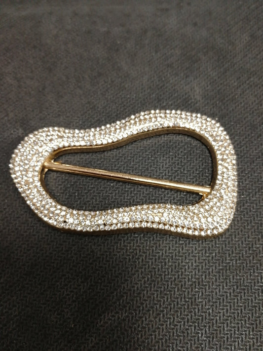 Odd Shape Diamanté Rhinestone Metal Buckle, Decorative Buckle, Metal Buckle, Diamanté Buckle