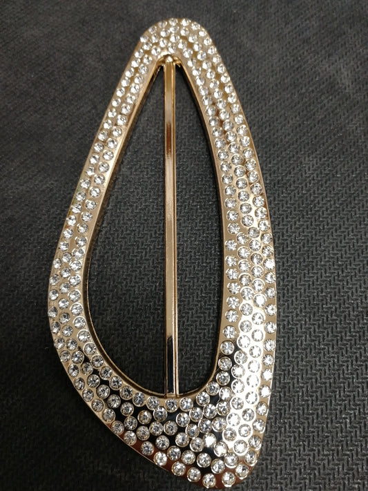 Large Odd Shape Diamanté Rhinestone Metal Buckle, Decorative Buckle, Metal Buckle, Diamanté Buckle