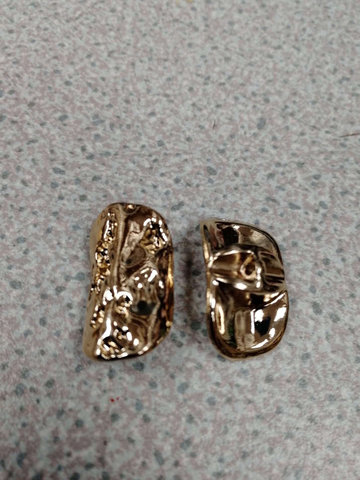 Small Hammered Gold Buttons