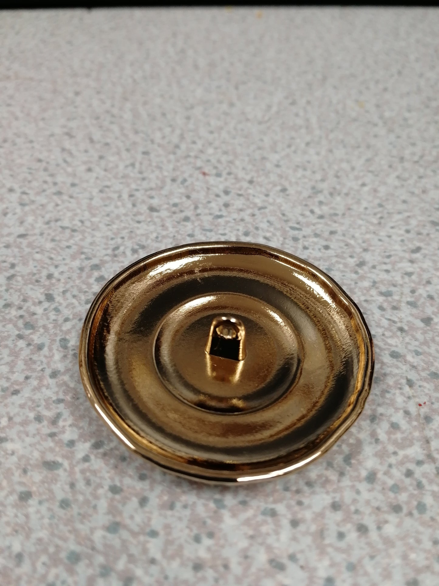64L round Hammered button, gold buttons, large buttons,