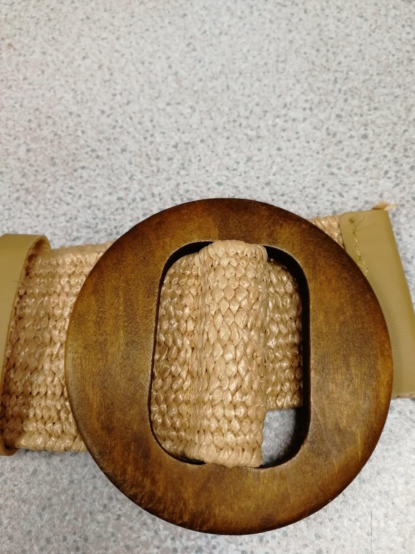 Elasticated Raffia Belt with Wicker style buckle, stretch belt, elastic belt, vintage belt, boho belt, straw belt, Raffia belt