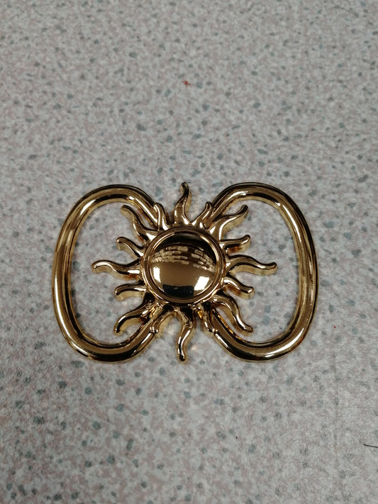Small Sun Gold Buckle, Metal Buckle, Swimwear Buckle, swimwear accessory, Garment Buckle