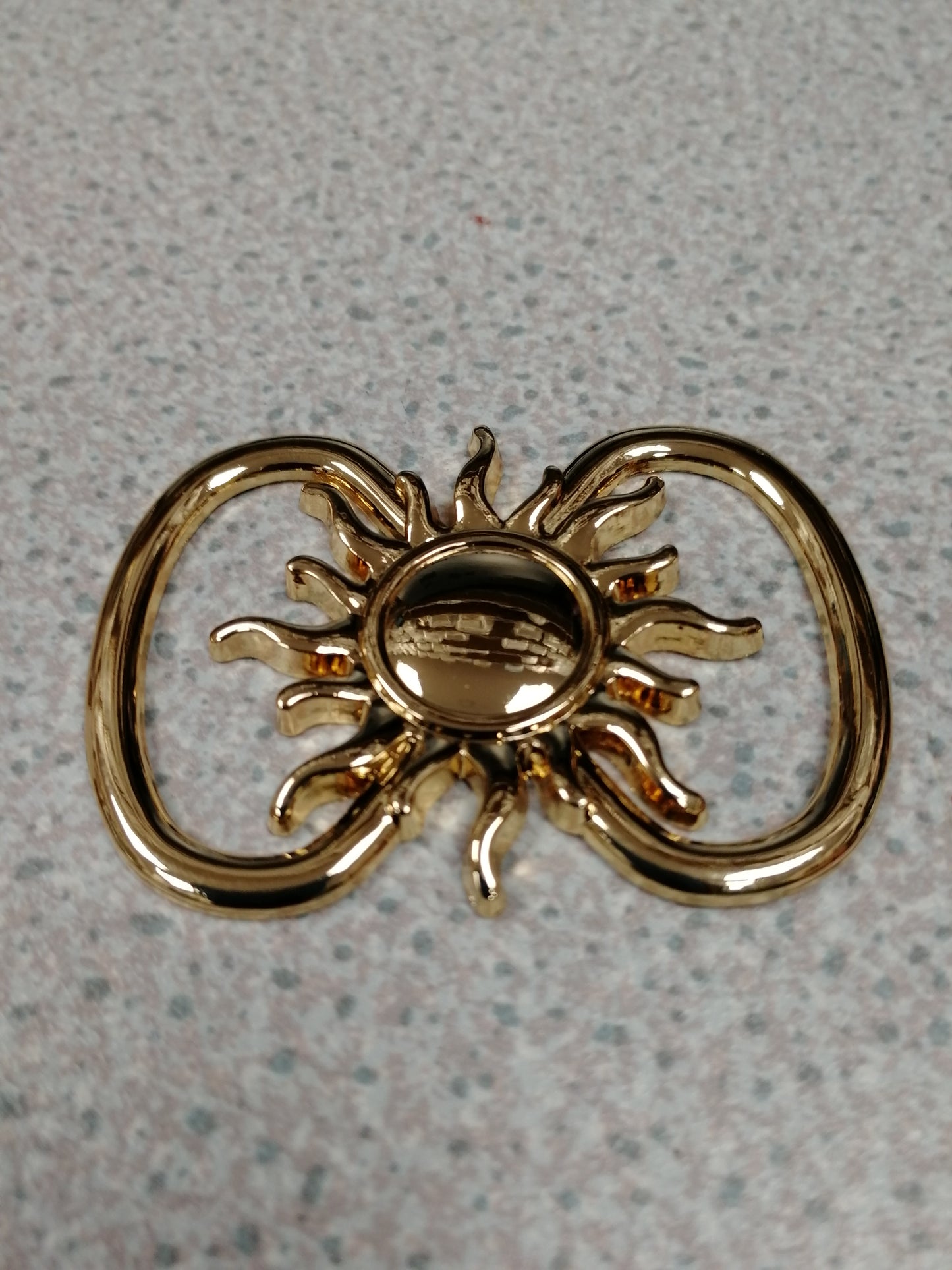 Small Sun Gold Buckle, Metal Buckle, Swimwear Buckle, swimwear accessory, Garment Buckle