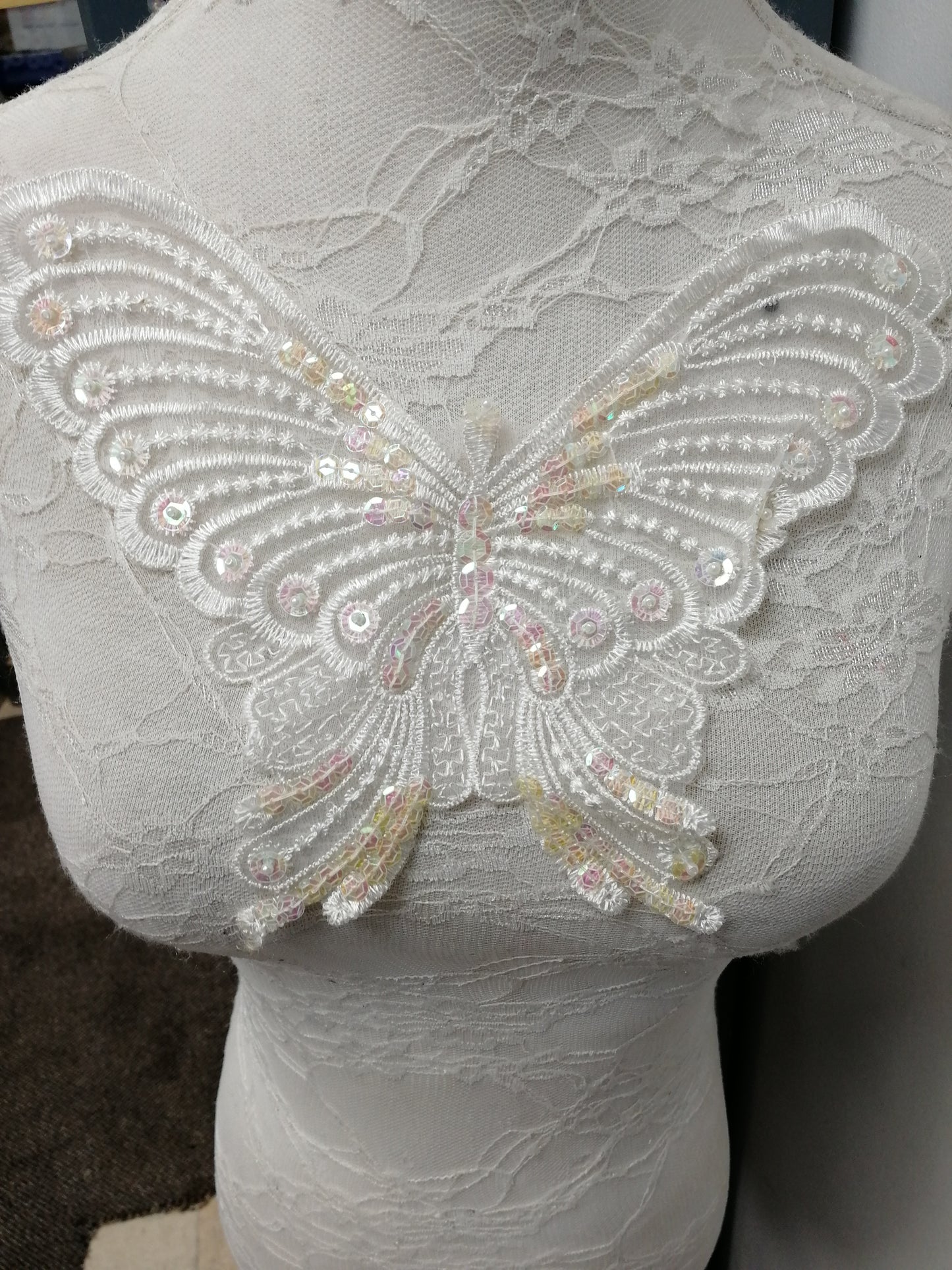 Sequin Butterfly Appliques, Two sizes, Patch Sequin, Sew on Dancewear, Dress, Top, Bag